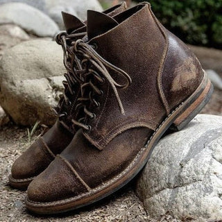 Kelmont | Men's Hook and Loop Ankle Boots with Contoured Sole