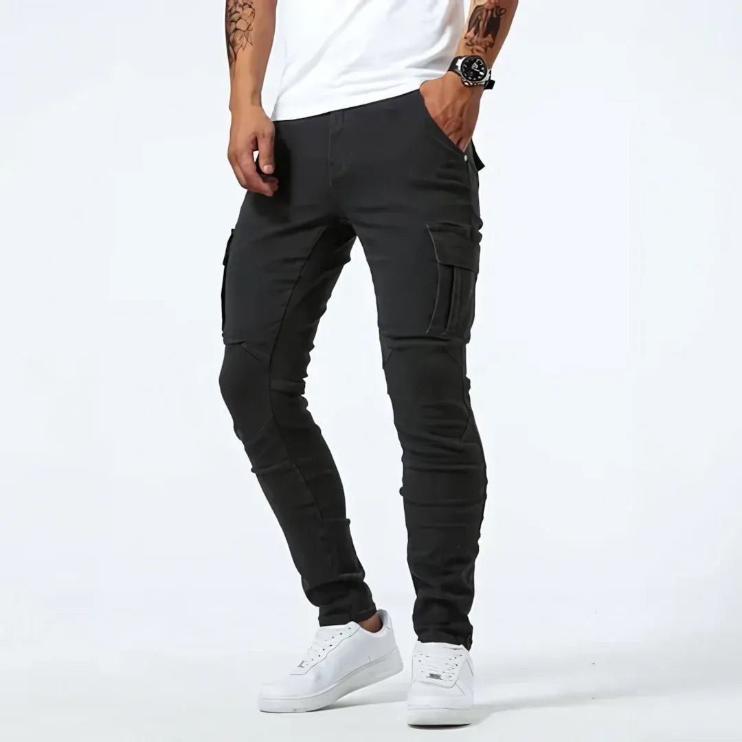 Relaxed cargo denim jeans for men | Ferran -3