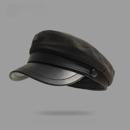 Felt fisherman cap with leather brim for men | Riviera -5