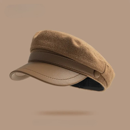 Felt fisherman cap with leather brim for men | Riviera -6