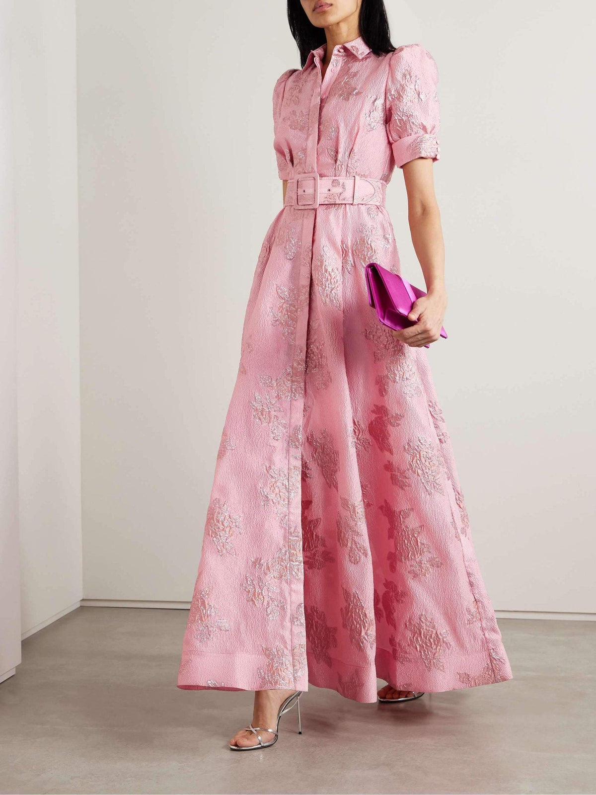 Elegant puff-sleeve occasion dress for women | Anabella -5