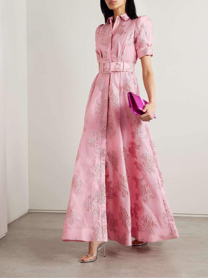 Elegant puff-sleeve occasion dress for women | Anabella -5
