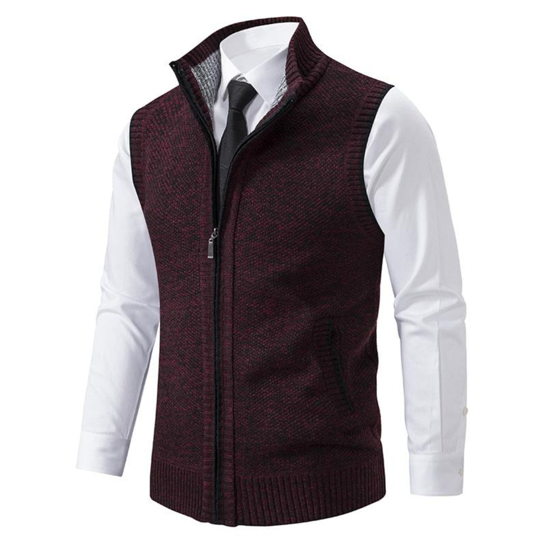 Elegant knitted Italian vest waistcoat for men | Kevin -6