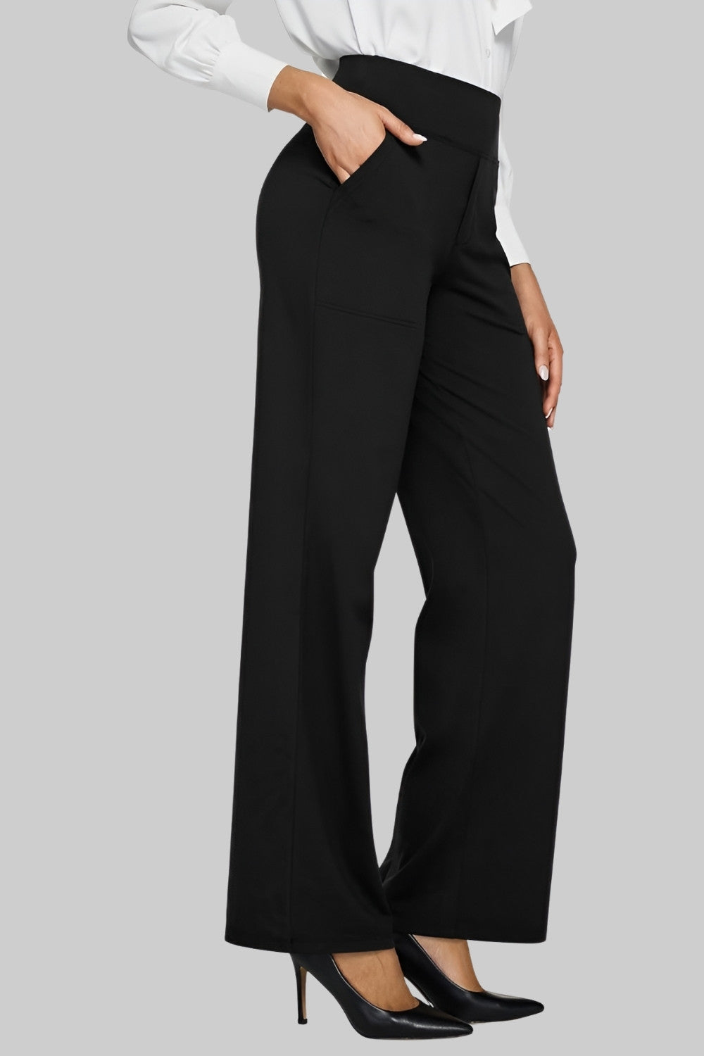 Comfortable stretch everyday casual trousers for women | Adele -9