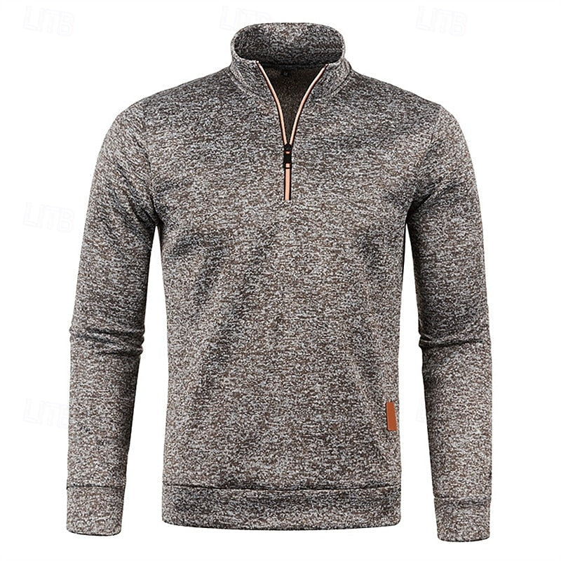 Callandro | Men's Quarter Zip Textured Pullover