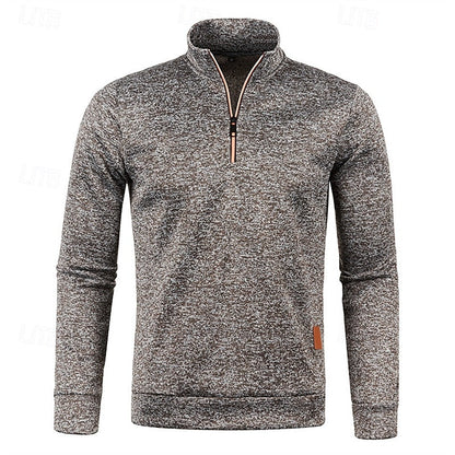 Callandro | Men's Quarter Zip Textured Pullover