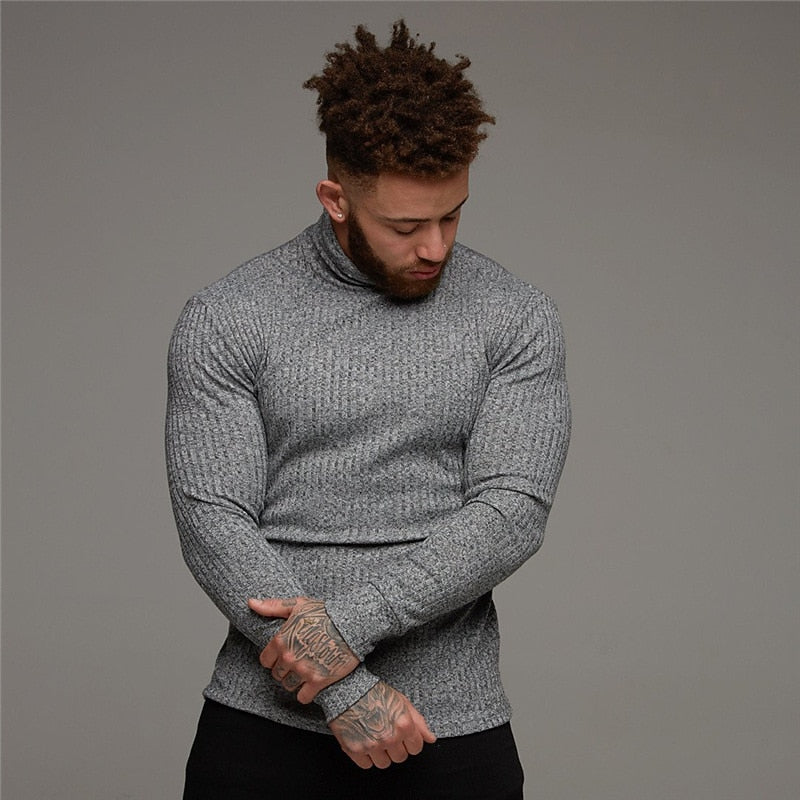 Corwynne | Men's Ribbed Turtleneck Top