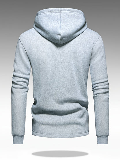 Veylan | Men's Button Front Hooded Jacket with Cargo Pockets