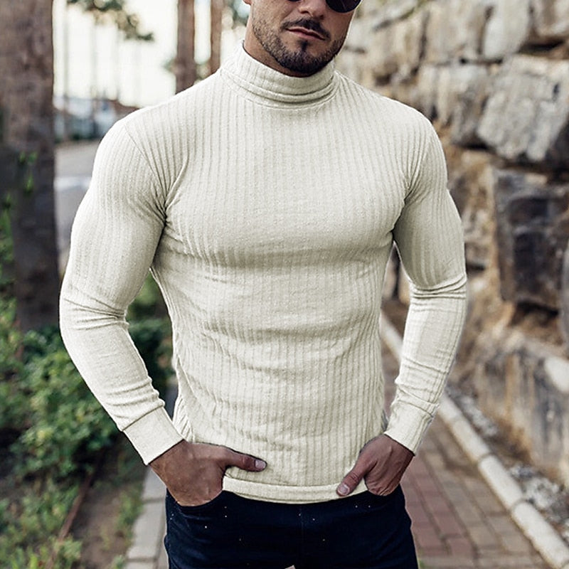 Corwynne | Men's Ribbed Turtleneck Top