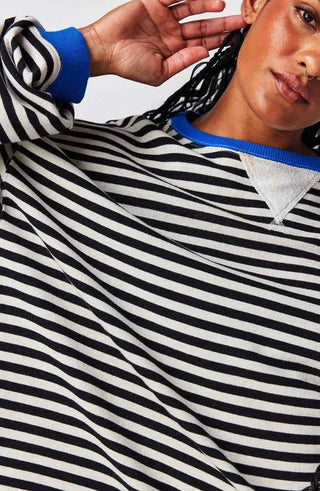 Rovenna | Women's Striped Pullover Sweater with Round Neck