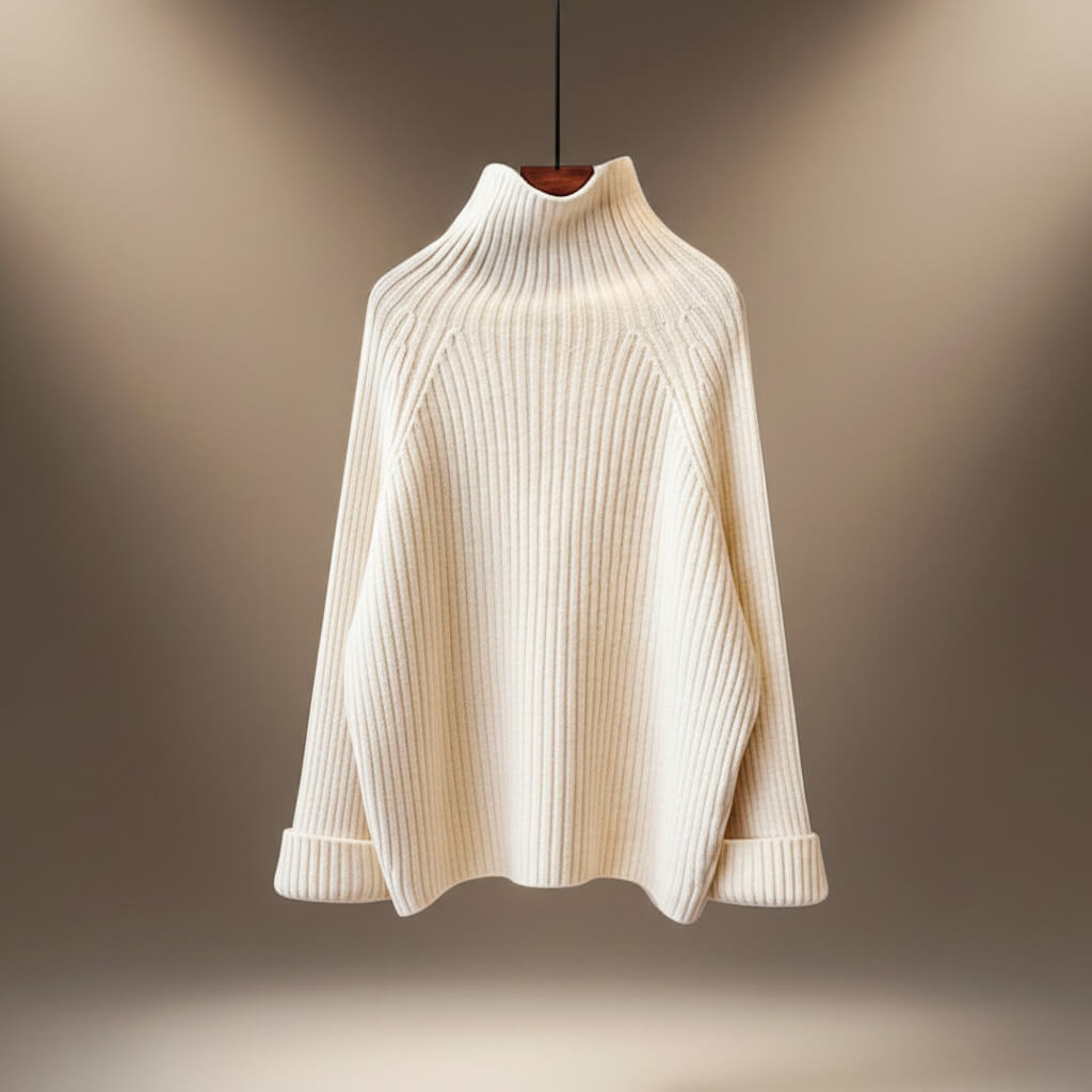 Soft-touch relaxed knit winter set for women | Christina -3