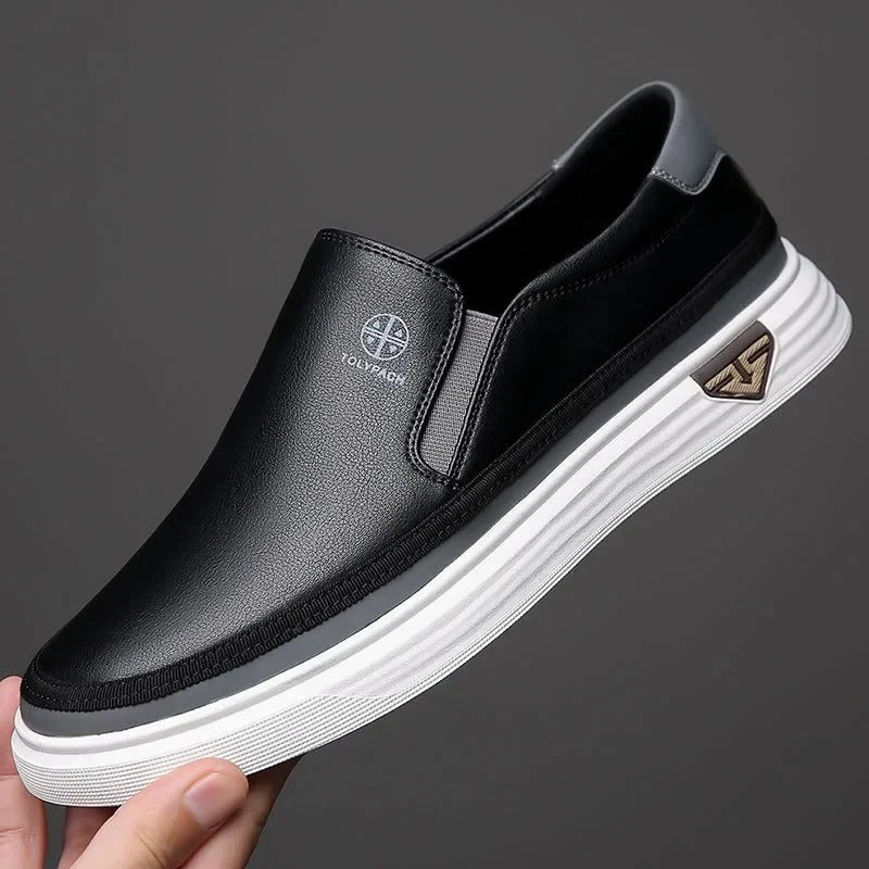 Full-grain leather slip-on shoes for men | The Whitman -7