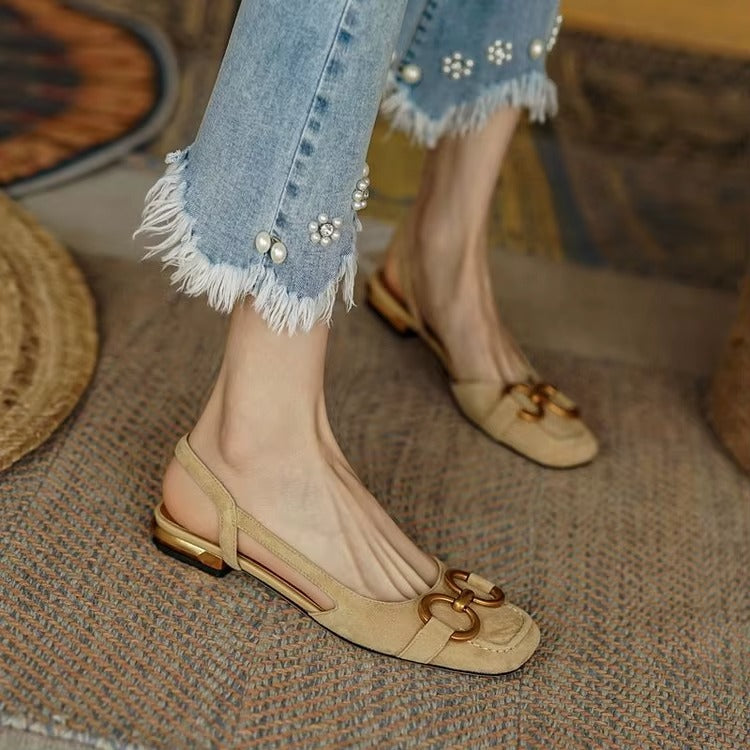 Vienna Square-Toe Slingback Sandals Women