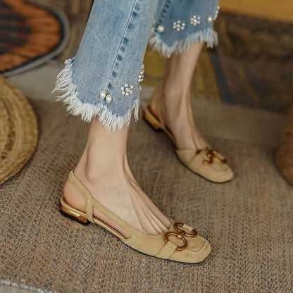 Vienna Square-Toe Slingback Sandals Women