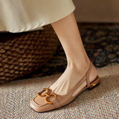 Vienna Square-Toe Slingback Sandals Women