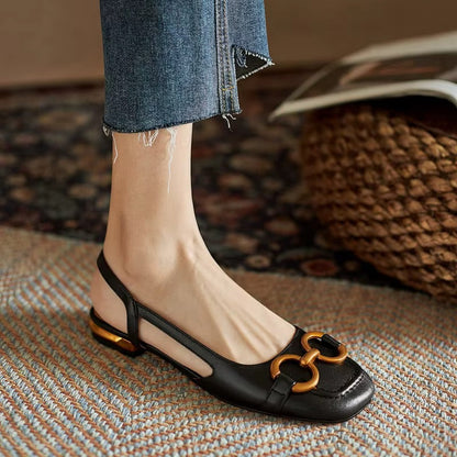 Vienna Square-Toe Slingback Sandals Women