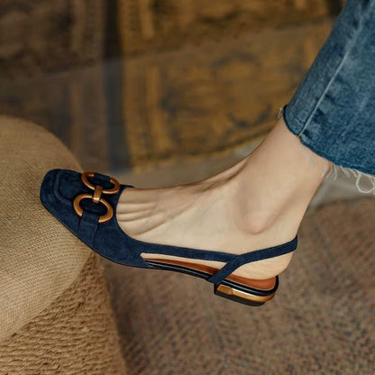 Vienna Square-Toe Slingback Sandals Women
