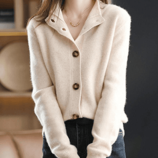 Elegant button-front soft everyday cardigan for women | Daria -1