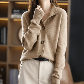 Elegant button-front soft everyday cardigan for women | Daria -6