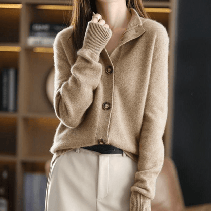 Elegant button-front soft everyday cardigan for women | Daria -6