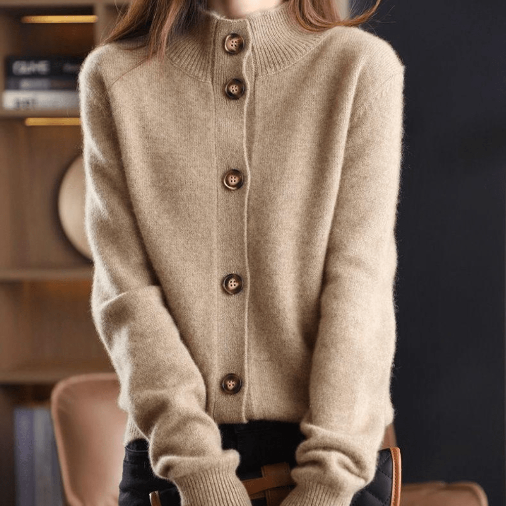 Elegant button-front soft everyday cardigan for women | Daria -2