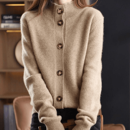 Elegant button-front soft everyday cardigan for women | Daria -2