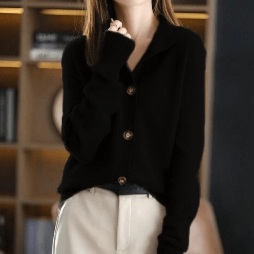 Elegant button-front soft everyday cardigan for women | Daria -8