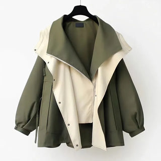 Marivane | Women's Hooded Oversized Trench Coat with Pockets