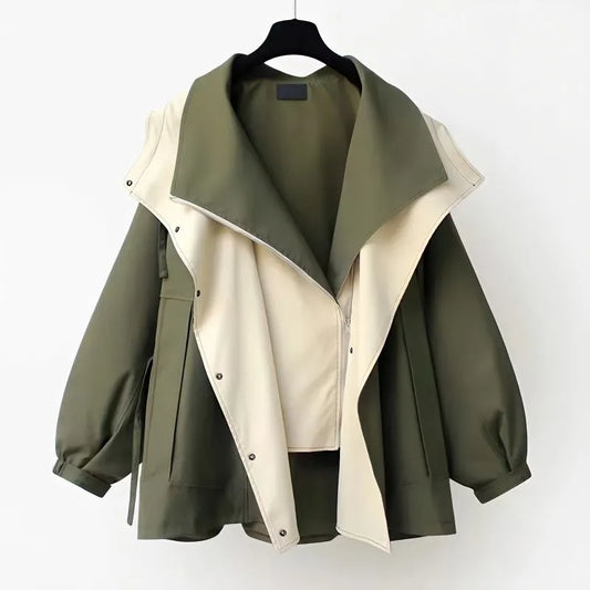 Marivane | Women's Hooded Oversized Trench Coat with Pockets