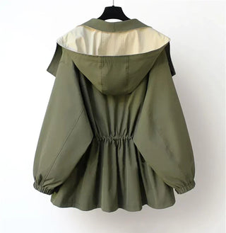Marivane | Women's Hooded Oversized Trench Coat with Pockets