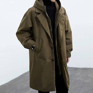 Long hooded classic winter coat for men | Northline Classic -2