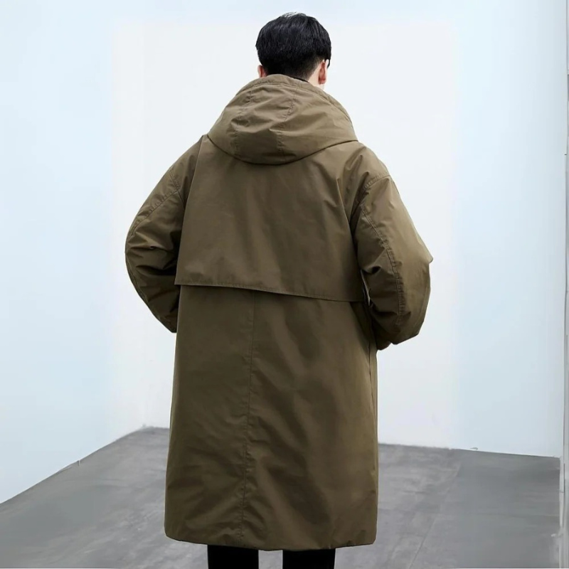 Long hooded classic winter coat for men | Northline Classic -4