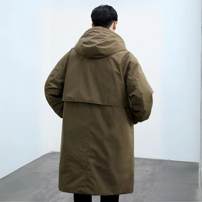 Long hooded classic winter coat for men | Northline Classic -4