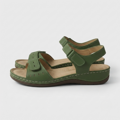 Mireva | Women's Soft Leather Orthopedic Wedge Sandals