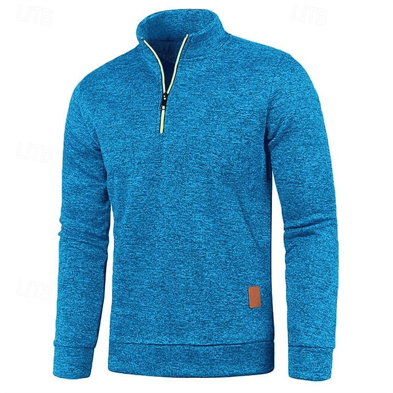 Callandro | Men's Quarter Zip Textured Pullover