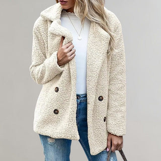 Noelia | Women's Double Breasted Textured Teddy Blazer