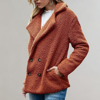 Noelia | Women's Double Breasted Textured Teddy Blazer