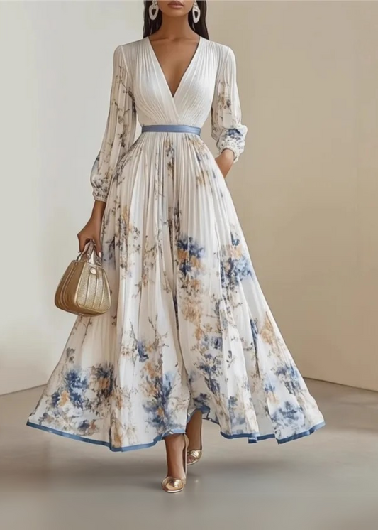 Elegant floral maxi dress for women | Katie -1