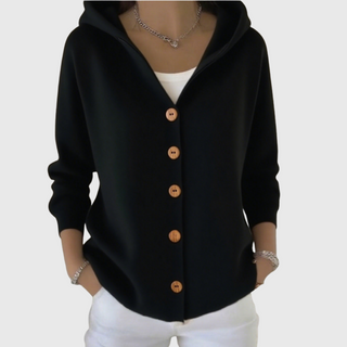 Lurevi | Women's Hooded Knit Button Front Cardigan