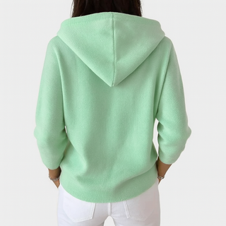 Lurevi | Women's Hooded Knit Button Front Cardigan