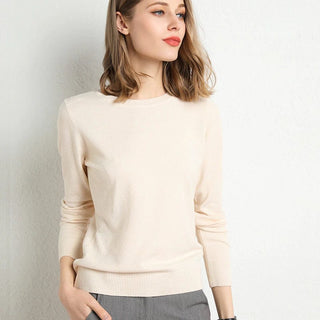 Classic round-neck timeless everyday jumper for women | Alina -6