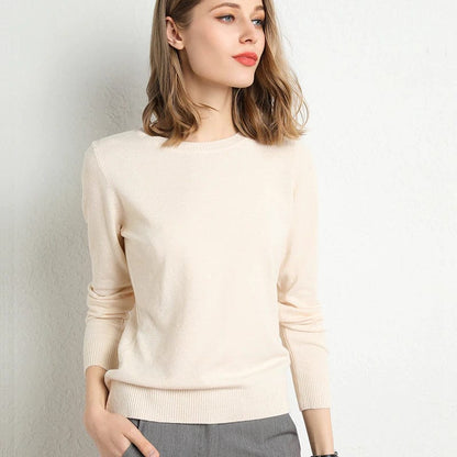 Classic round-neck timeless everyday jumper for women | Alina -6