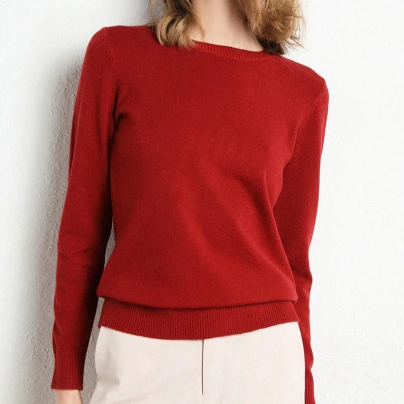 Classic round-neck timeless everyday jumper for women | Alina -10