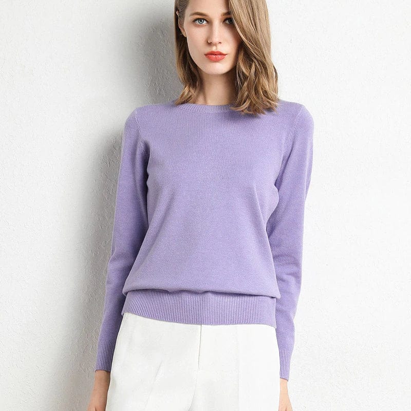 Classic round-neck timeless everyday jumper for women | Alina -11