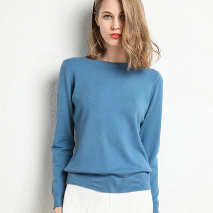Classic round-neck timeless everyday jumper for women | Alina -13