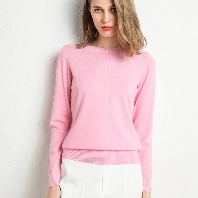 Classic round-neck timeless everyday jumper for women | Alina -8