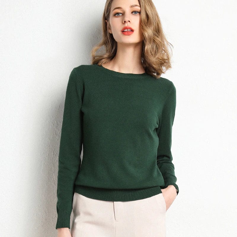 Classic round-neck timeless everyday jumper for women | Alina -4