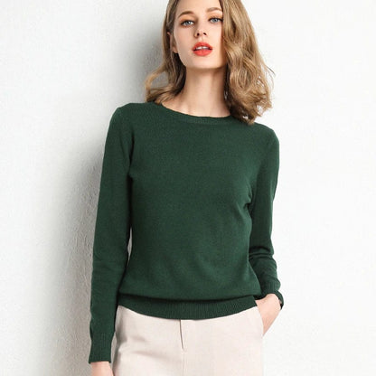 Classic round-neck timeless everyday jumper for women | Alina -4