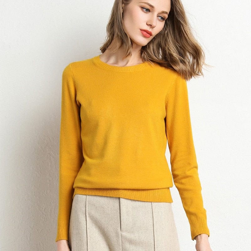Classic round-neck timeless everyday jumper for women | Alina -5