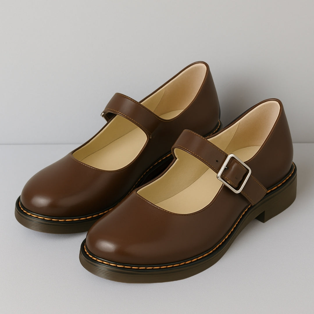 Orthopaedic leather everyday mary janes for women | Anne -2